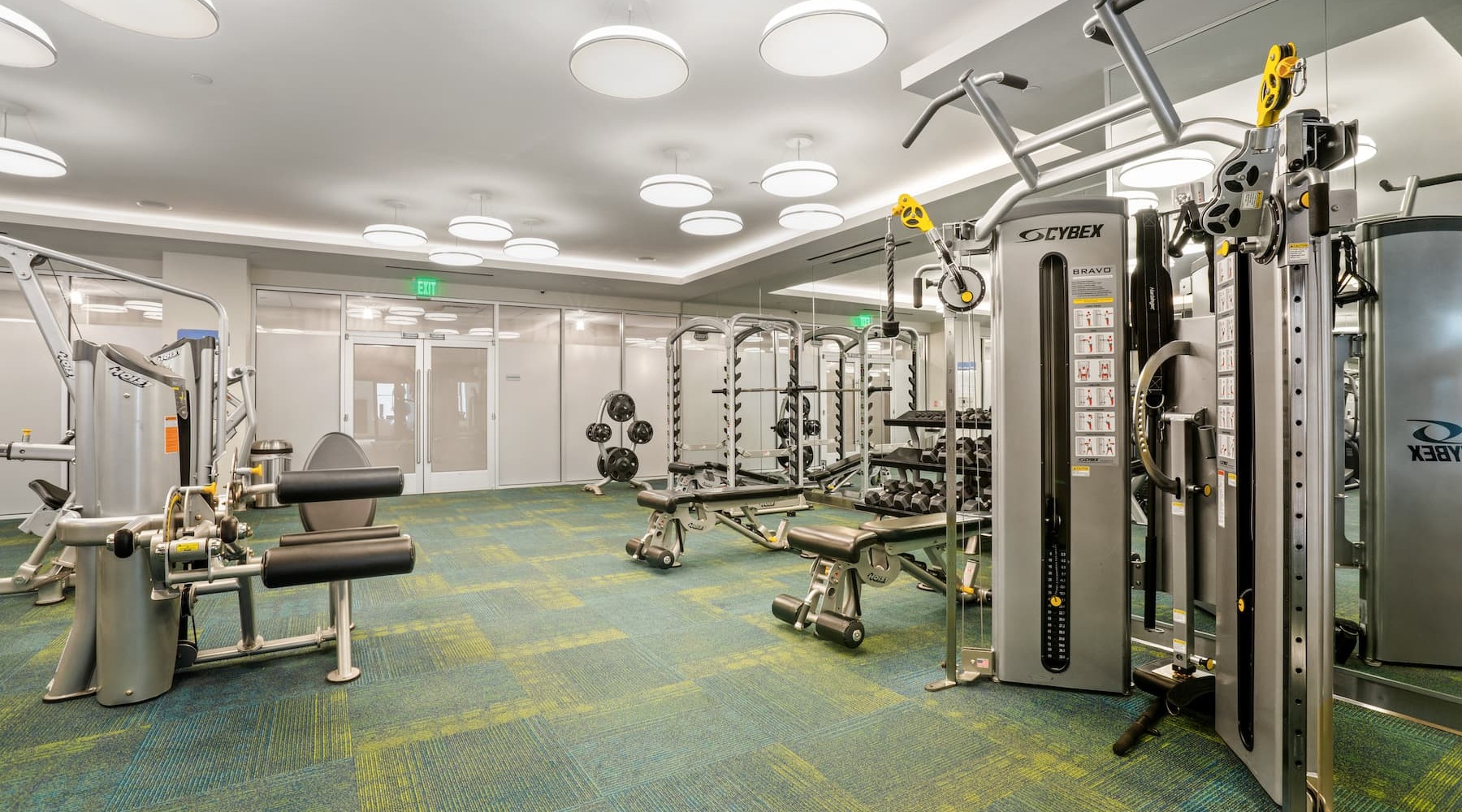 fitness center with equipment